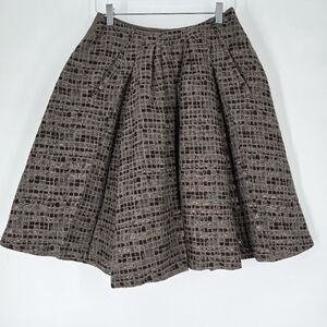 Antonio Marras Pleated Grey Brown Skirt Size 40 Small